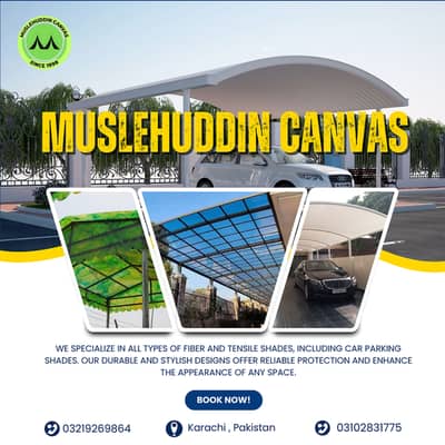 Fiber Shade - Tensile Shade - Car Parking Shade - Fiber Sheet - Shade