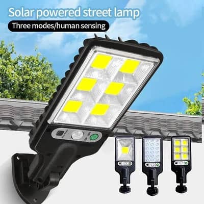 solar powered street lamp .  three mood/ human sensing