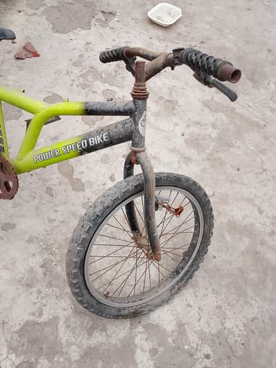 Used bicycle only back tyre tube puncture and not using