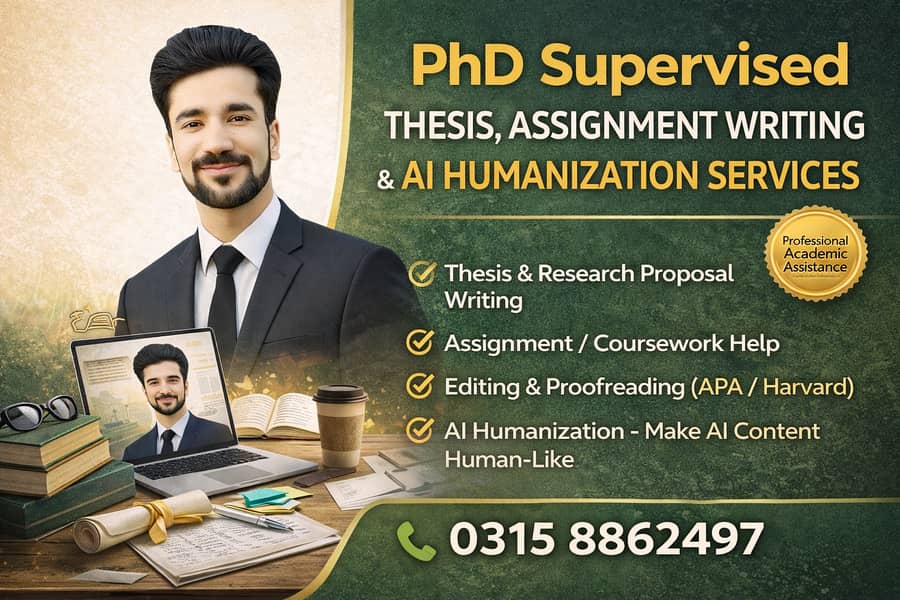  PhD-Supervised Thesis, Research Proposal & Assignment Writing 1