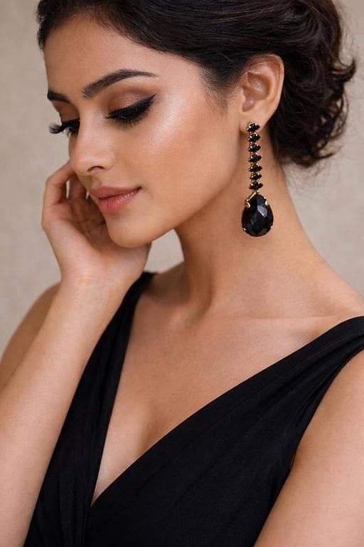 Iridescent Teardrop Crystal Dangle Earrings