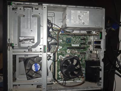 CPU, monitor, mouse, key board, speaker and all cables