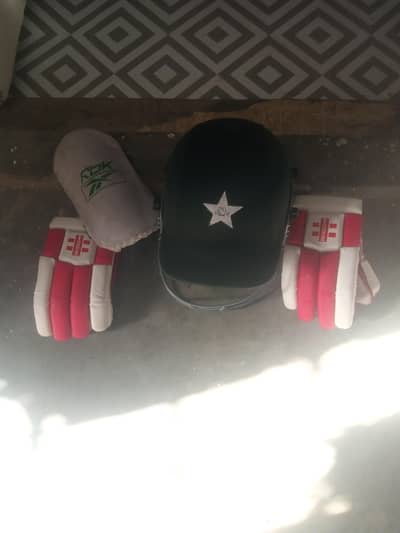 Cricket Kit – Helmet, Gloves, Batting Pad & Bag – Slightly Used”