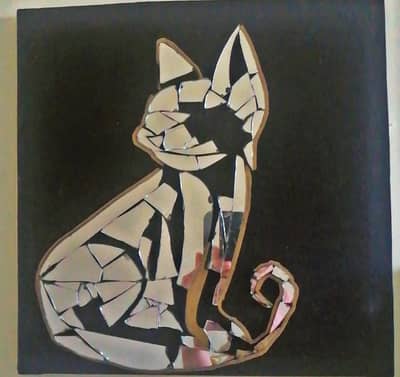 Mosiac cat art