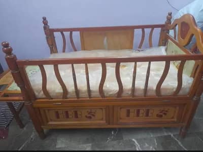 COT FOR KIDS WITH MATTRESS (NEGOTIABLE PRICE)