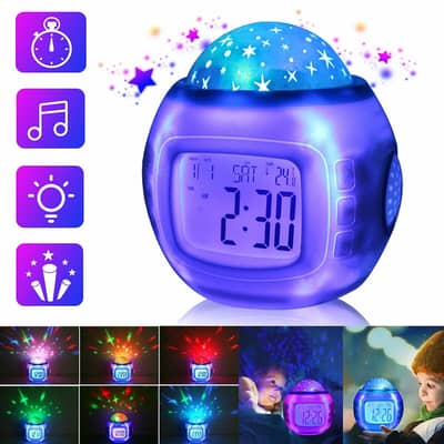 MMT Kids Music LED AS Star Sky Night Light Projector Lamp Digital Ala