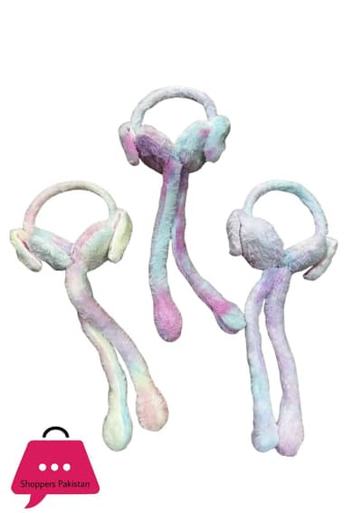 Ear puf . pop up toy . hair band new multicolor