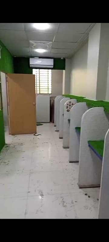 Available for Rent Commercial use OFFICE 2500 square feet 24/7 Use / PORTION / INDEPENDENT House Ideal for soft ware house/ call center / multinational company Location Gulshan Iqbal VIP block
