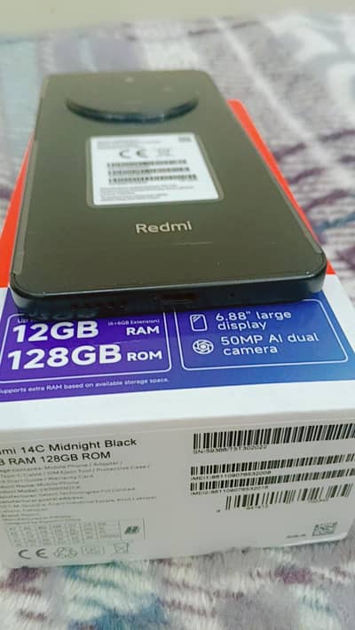 redmi 14c with box charge 6+6 128