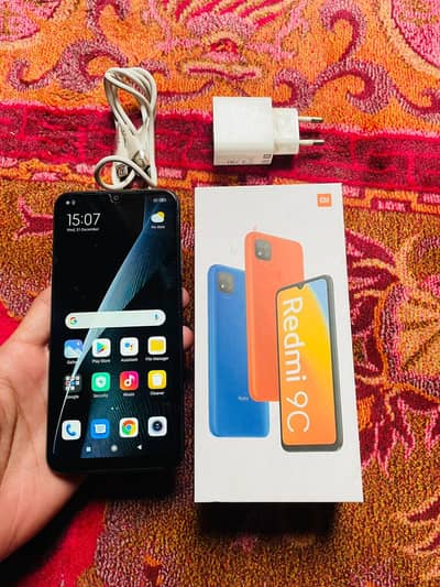 redmi 9c with box charger