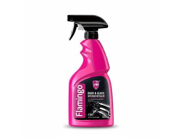 Flamingo Dash & Glass Interior Detailer 500ml – Streak-Free Cleaner for Dashboard & Windows