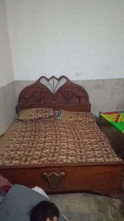 wooden bed