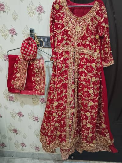 Red maxi gown open style