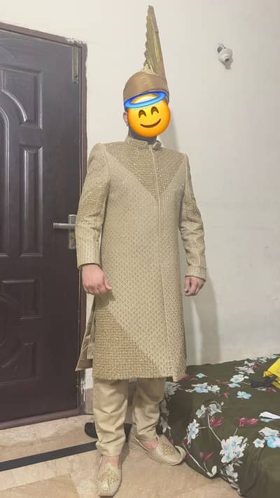 Golden Hand work Sherwani