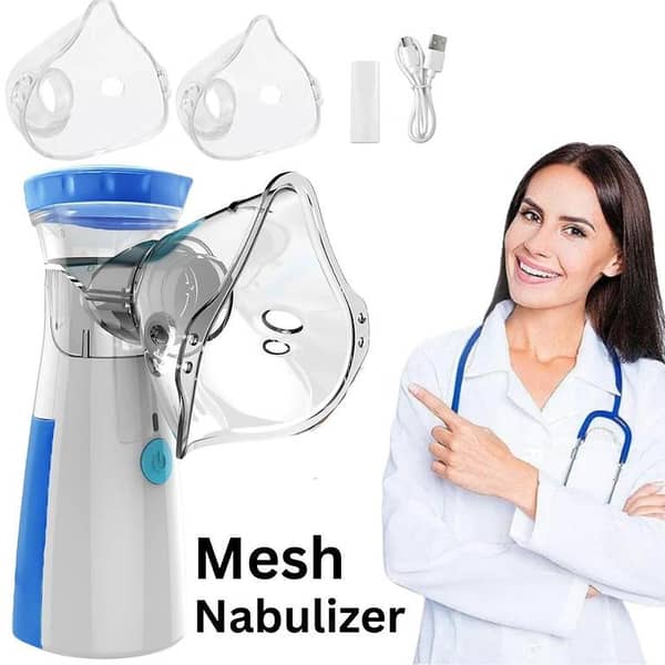 Portable Mesh Nebulizer Machine for Kids & Adults | Handheld Inhaler for Home & Travel