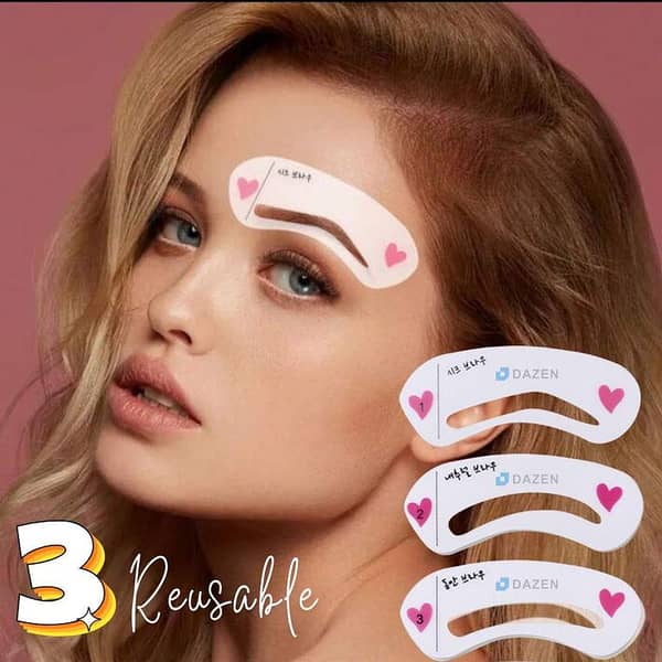 Reusable Eyebrow Stencil Beauty Makeup Brow Stamp Template Eyebrows Shape Set Eye Brow Makeup Tools