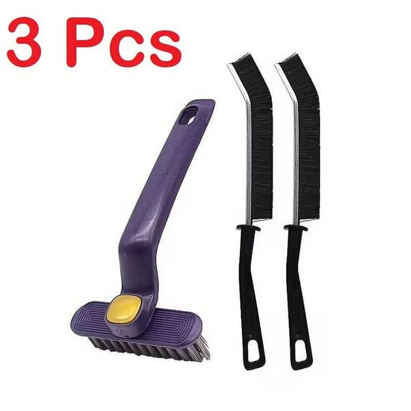 Household cleaning brush set, 360° rotating brush head, 3-in-1 brush for cleaning multi-functional cleaning tool, for household kitchens, bathroom window crevices cleaning brush