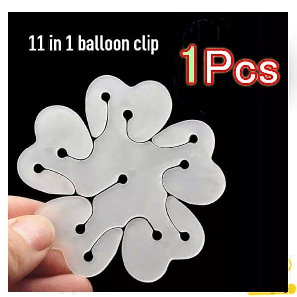 10 Piece Flower-Shaped Balloon Clips for Birthday, Anniversary, Bridal, and Baby Shower Celebrations