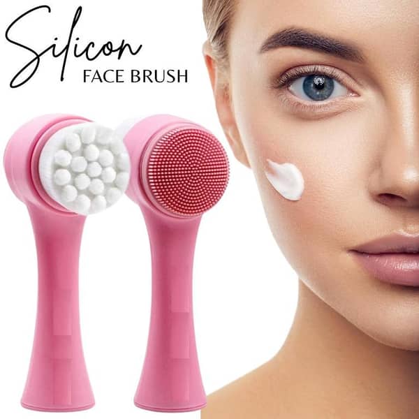 Silicone 2-in-1 Face Cleansing Brush with Double-Sided Design for Deep Cleaning and Pore Care