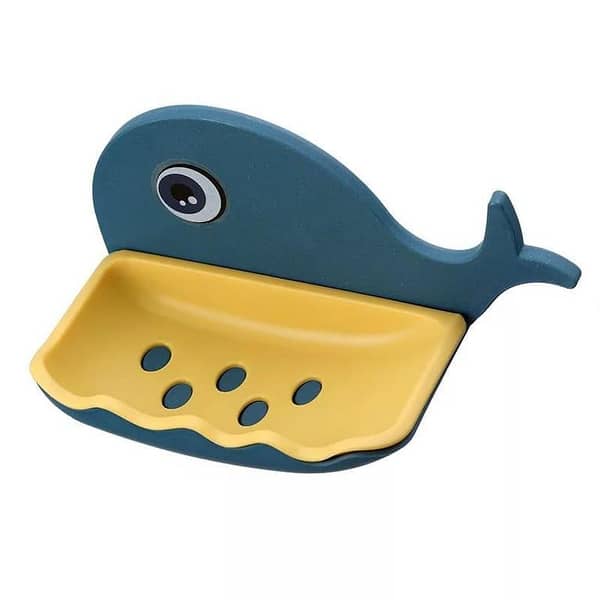 Fish-Shaped Soap Holder Rack - Self-Adhesive Wall-Mounted Soap Tray for Bathroom