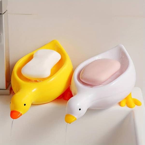 Duck-Shaped Quick Drain Soap Holder Box for Bathroom and Kitchen Sink Accessories