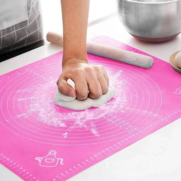 Silicone Baking Roti Mat Pastry Rolling Dough with Measurements Non Stick and Non Slip Table Sheet