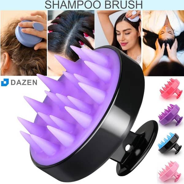 Silicone Shampoo Massager Brush for All Hair Types - Suitable for Men, Women, and Children