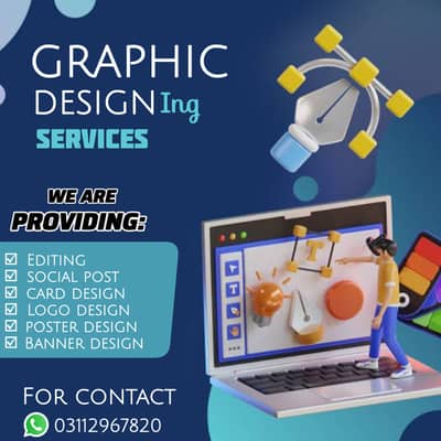 Graphic Designing, Logo, Card, Social Media, Flyer, 2D, 3D, Poster,