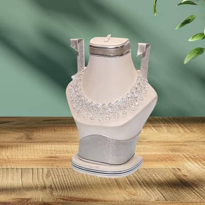 fancy silver plated crystal bridal set