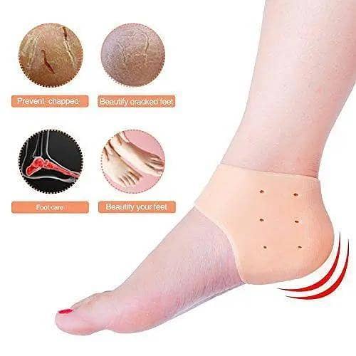 Silicone Socks with Moisturizing Gel Heel Pads for Foot Care