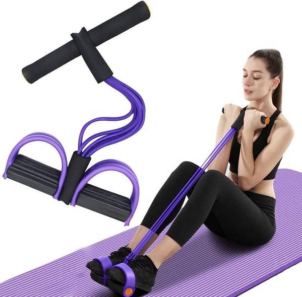 Bally Resistance Training Bands - 4 Tube Pedal Exerciser for Weight Loss and Body Toning