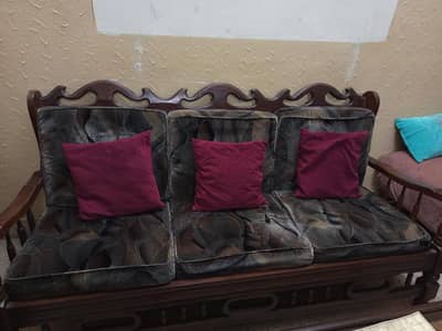 wooden sofa
