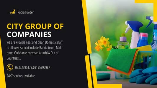 Hard working Domestic staff Provider to all over Karachi.