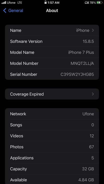 Iphone 7 Plus 32 GB Pta Approved