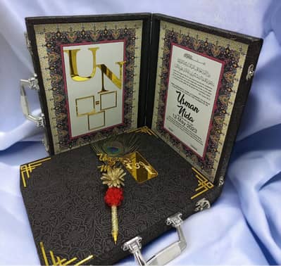 Nikkah Certificate Frame Thumb Signature with Nikkah Pen O32148O966O