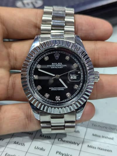 Rolex Datejust Black Dial with Diamond Markers – Like New