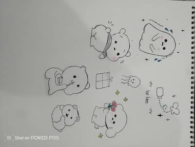 Cute Bear Doodles – Soft & Playful Sketch Art”