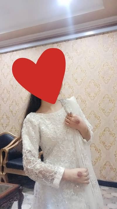 long white net frock