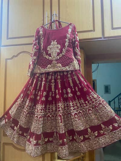 Luxury Bridal Lengha with Heavy Hand Embroidery