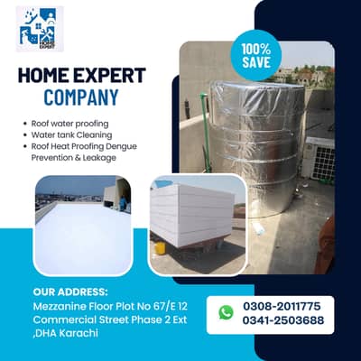 Roof water Proofing / Water Tank cleaning / Heat Proofing / leakage
