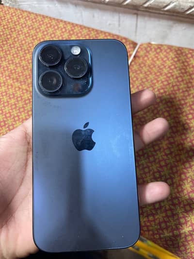 I phone  15 pro 128 gb 10 by 9 condition box sath