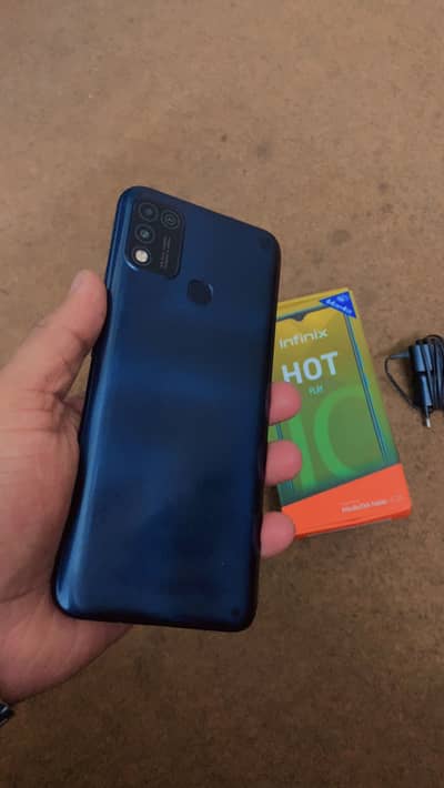 Infinix hot 10 play with box charger