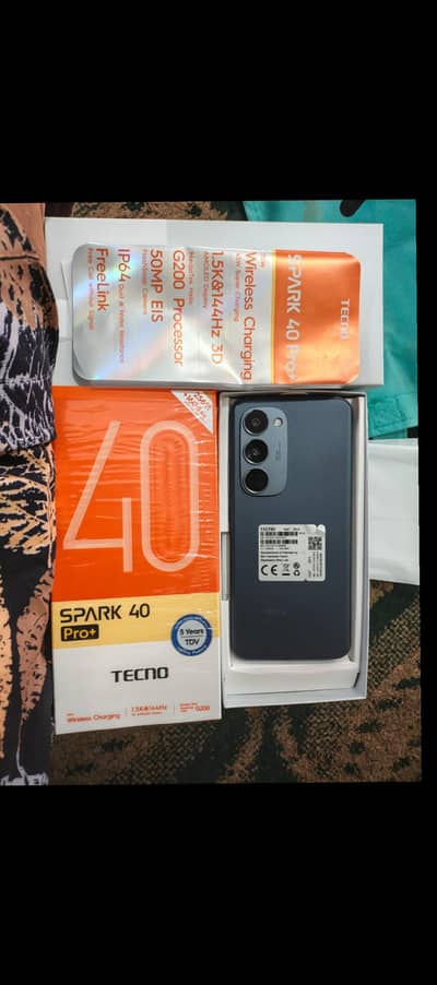 Techno Spark 40 Pro Plus 8/256 Box Charger 11 Months Warranty