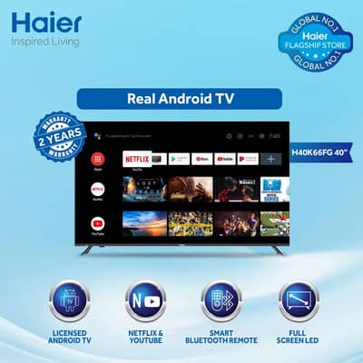 Haier Candy Latest Android LED TV 40 Inches 2 Year Offical Warranty