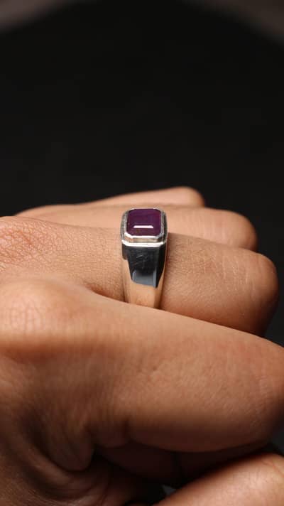 ruby silver ring | yaqoot ring | classic ring | opal Emerald neelam