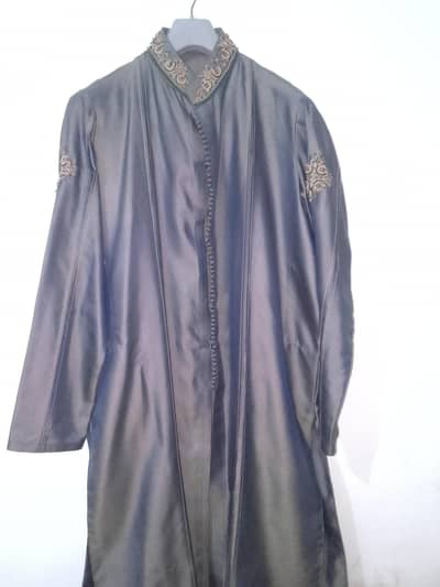 Sherwani Type Embroided  Kurta