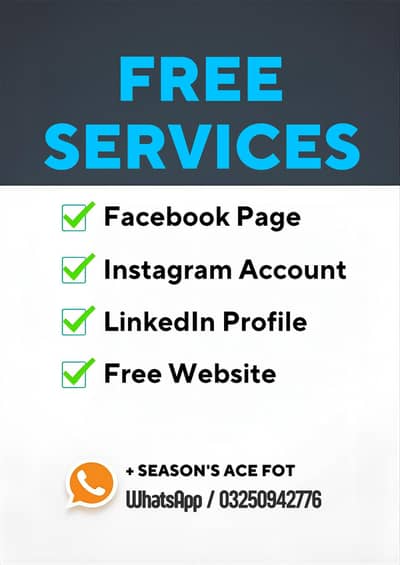 FREE Digital Services – Facebook, Instagram, LinkedIn & Website