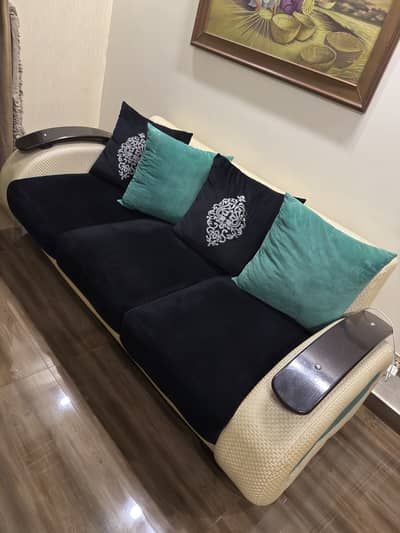 6 seater beautiful wooden sofa set