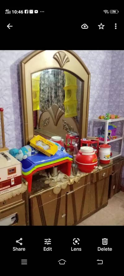 dressing table with 2 side tables one t. v trolly and one table big