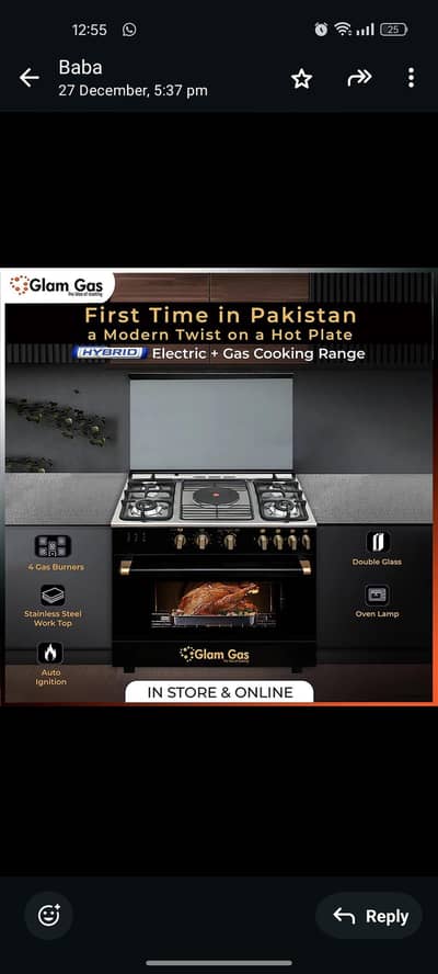 top of the line hybrid gas and electric oven